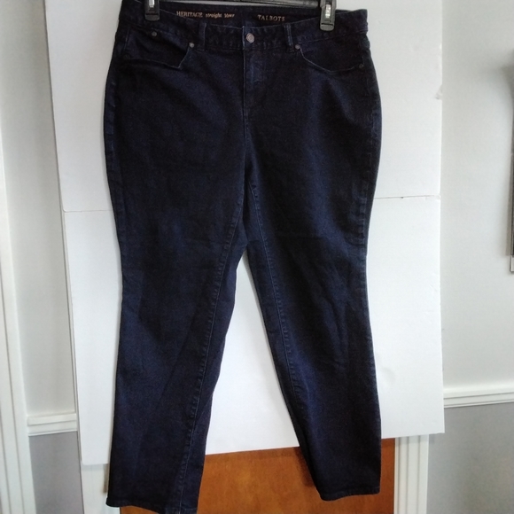 Talbots Denim - Talbots dark denim straight leg jeans 16WP